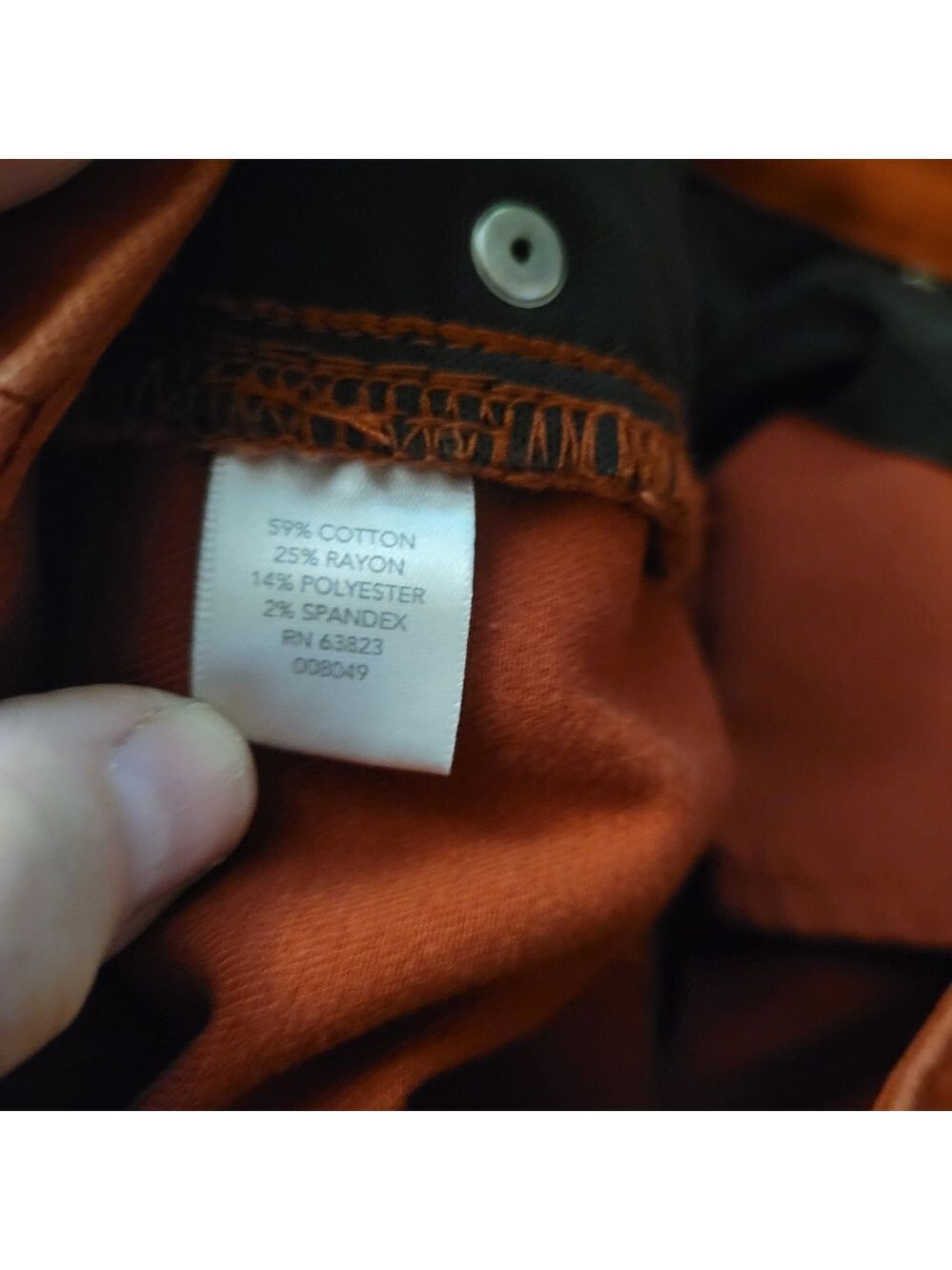 Christopher & Banks Rust Capris Size 14P - Picture 4 of 5